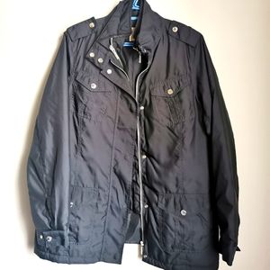 Michael Kors Women's Light Spring/Fall light Jacket Navy Large. Removable vest